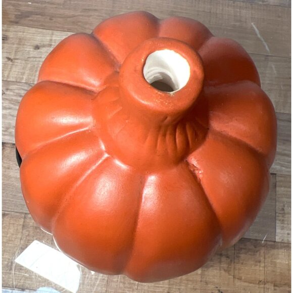 Ceramic Jack-O-Lantern Candle Holder Halloween Decor - Picture 5 of 5